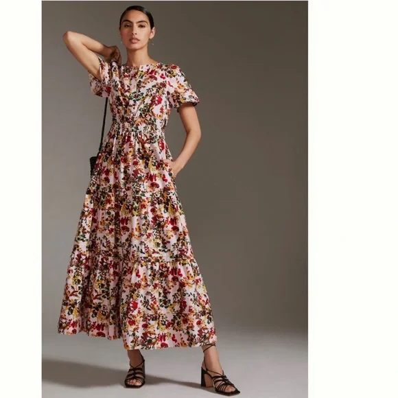 LAST ONE NWT Anthropologie The Somerset Cotton Maxi Dress size S - Picture 1 of 17